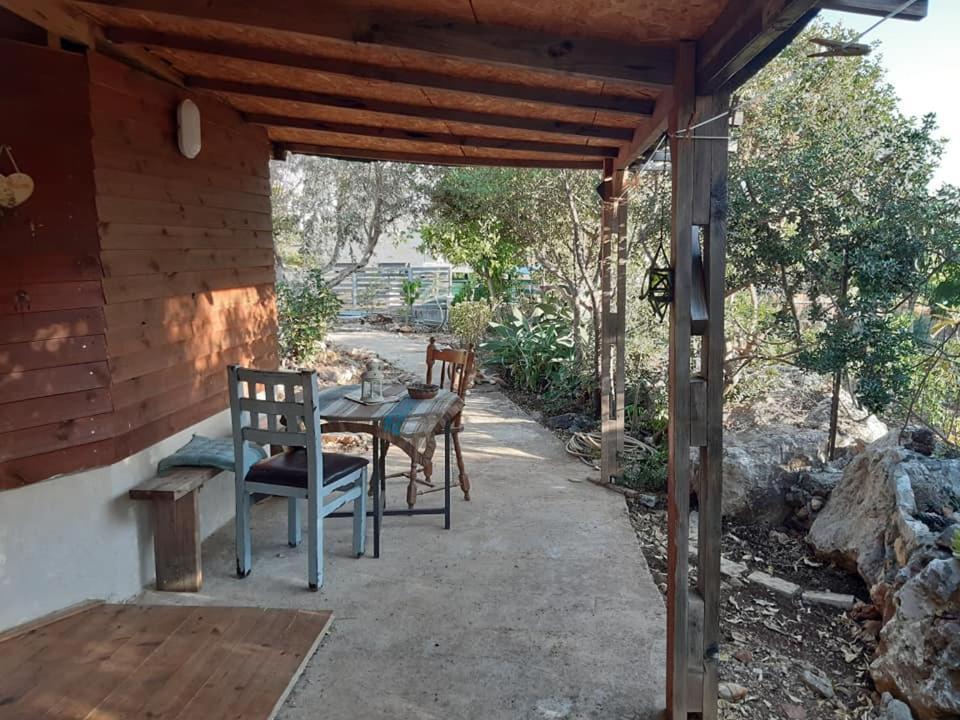 בקתת עץ בחורש במנות - דום גיאודזי - Wooden Cabin In Manot エクステリア 写真