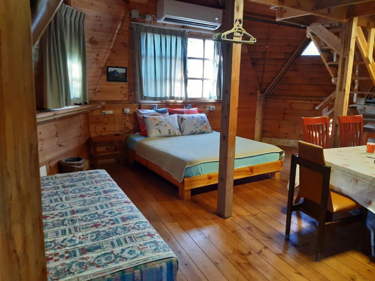 בקתת עץ בחורש במנות - דום גיאודזי - Wooden Cabin In Manot エクステリア 写真
